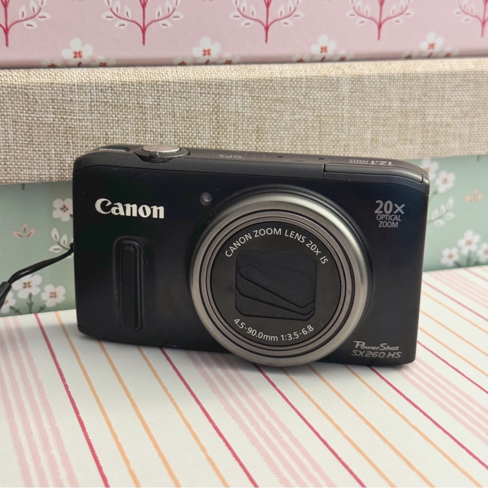 Canon PowerShot SX260 HS Black Digital Compact Vintage Camera